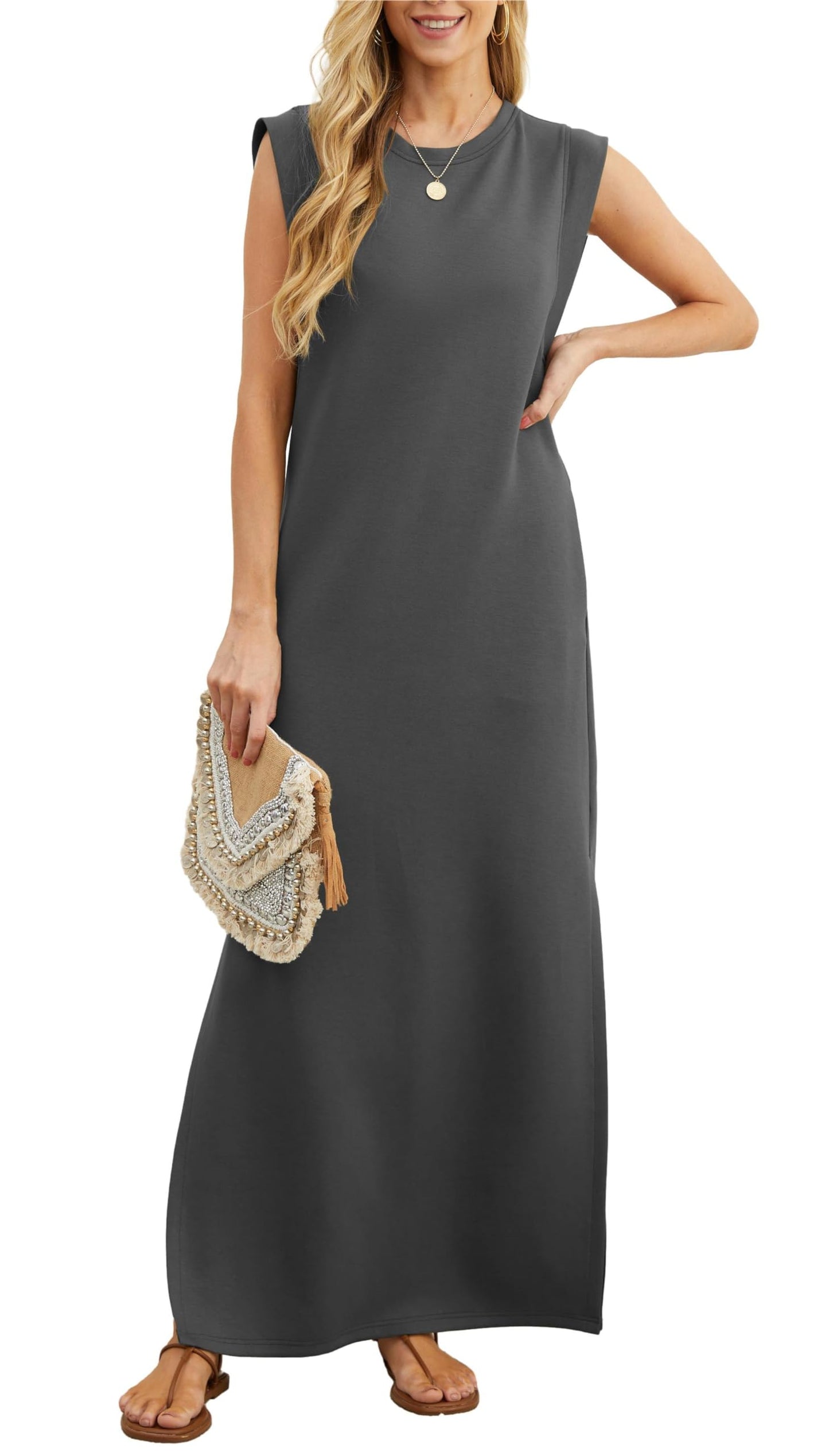 Aria | Moroccan Sleeveless Maxi Dress