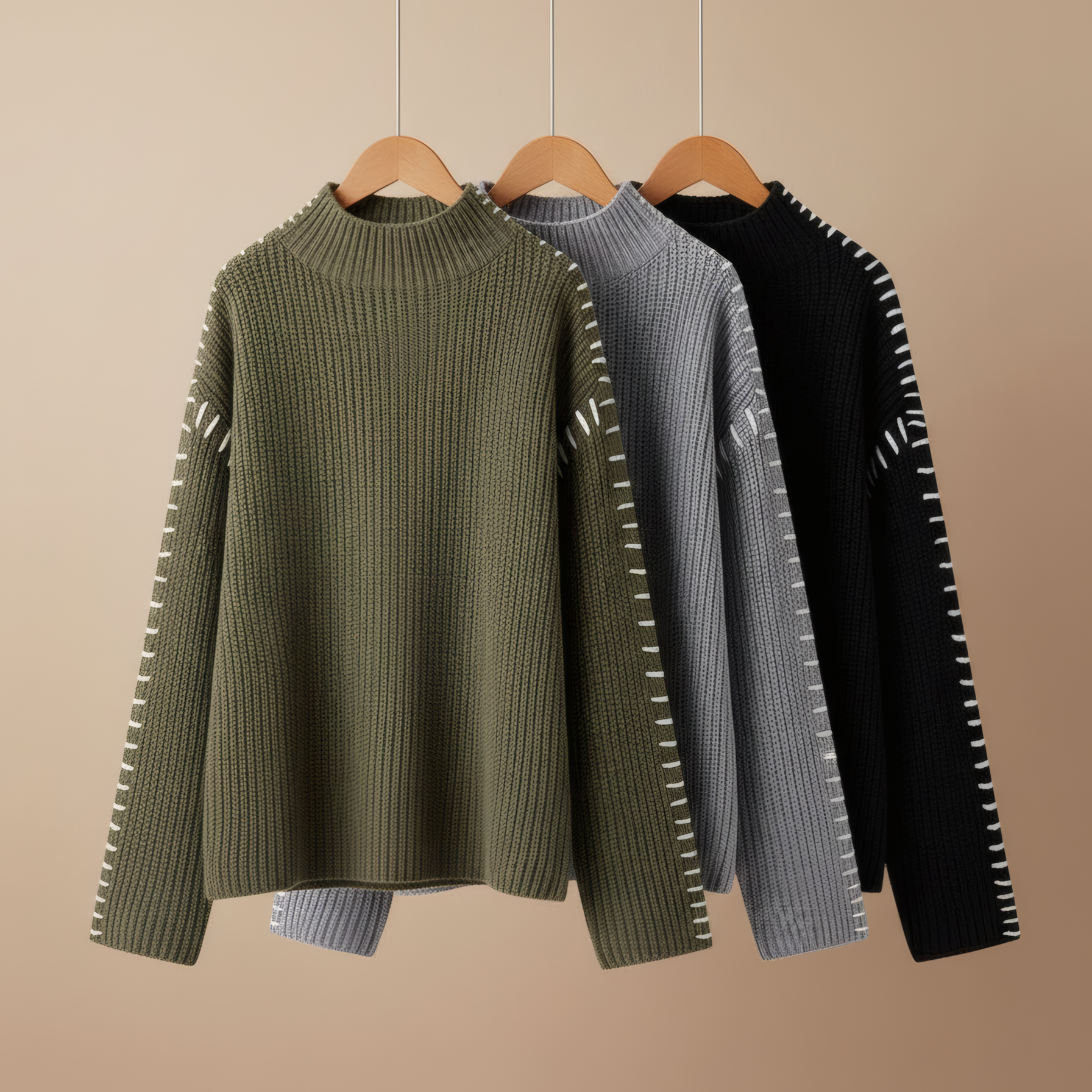 Ava Studio Cross Knit Turtleneck