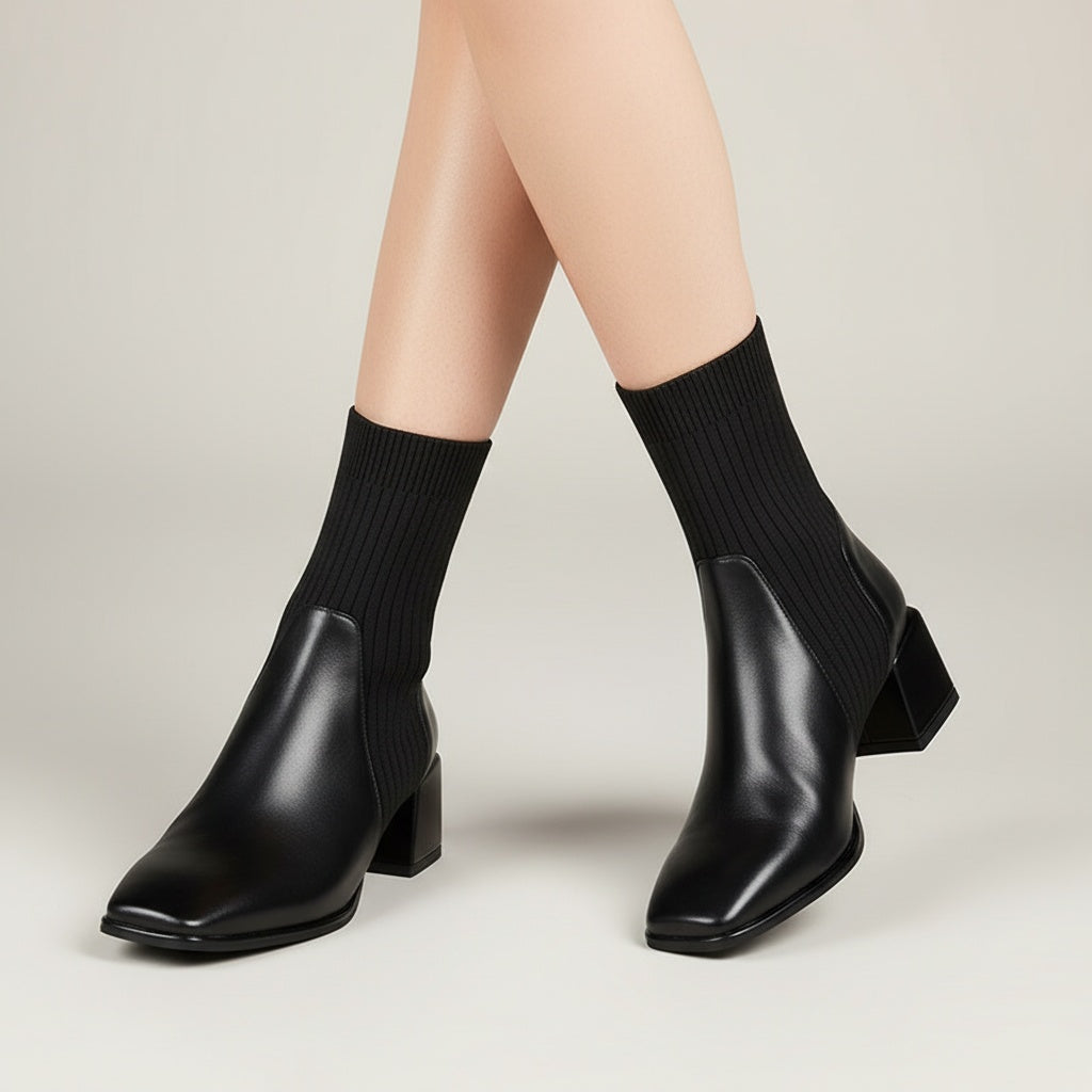 Ava Lane Knit Sock Boots