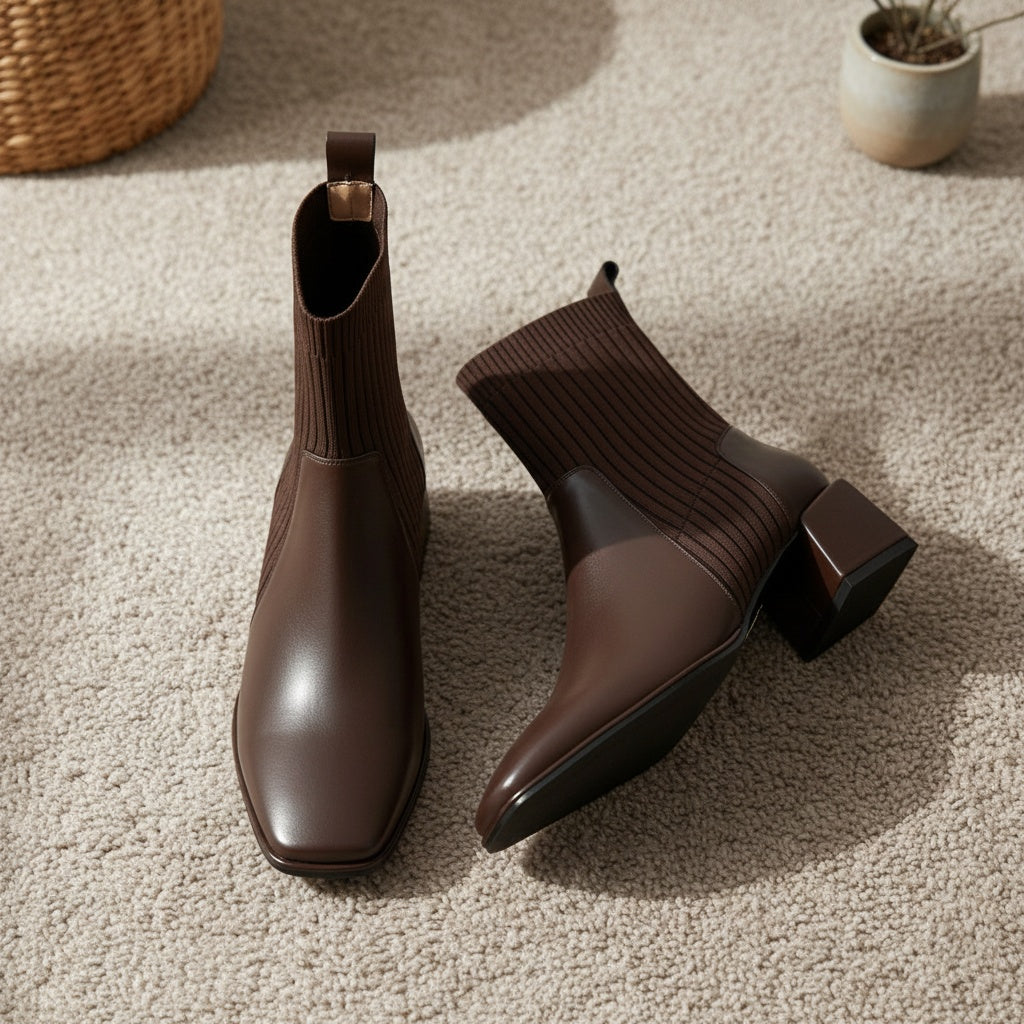 Ava Lane Knit Sock Boots