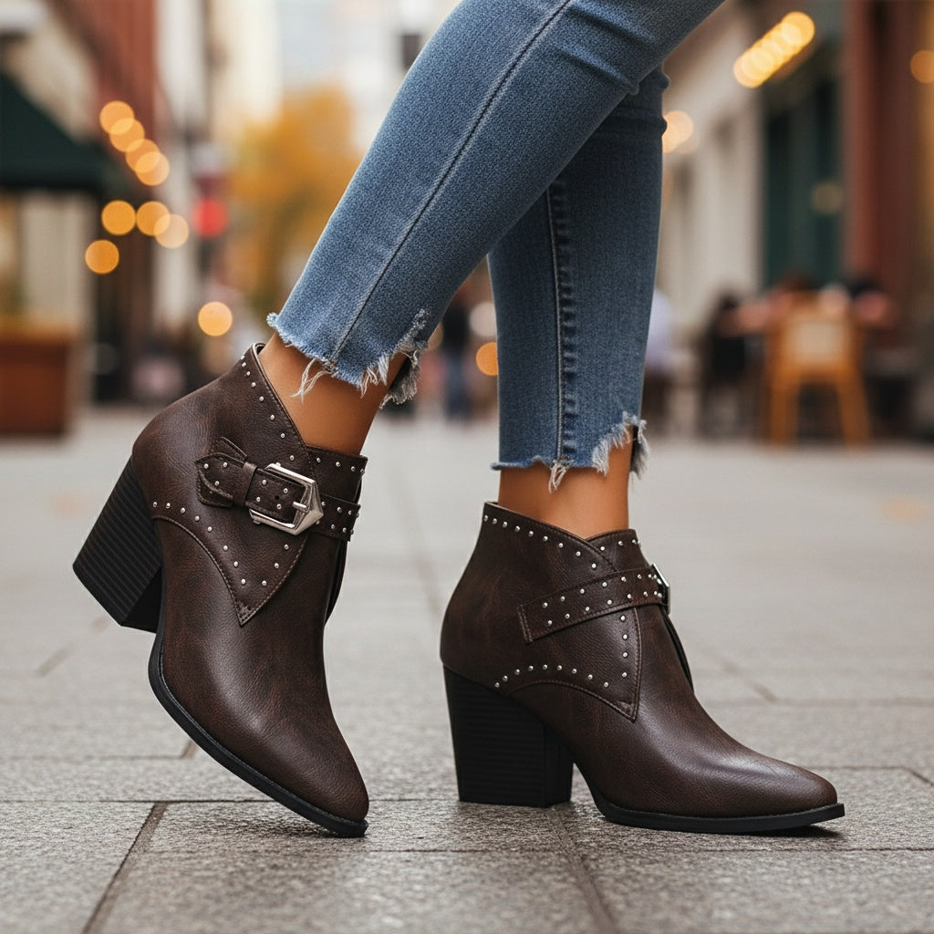 Avéra Western Buckle Boot Heels