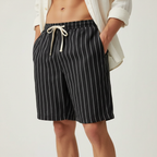 Luca Lombardi Striped Linen Shorts