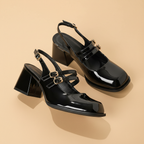 Penelope Buckle Rounded Heels