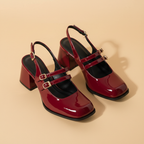 Penelope Buckle Rounded Heels