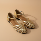Penelope Basket Roman Flats