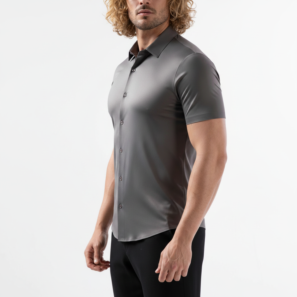 Alex Ford Stretch Short-Sleeve Dress Shirt