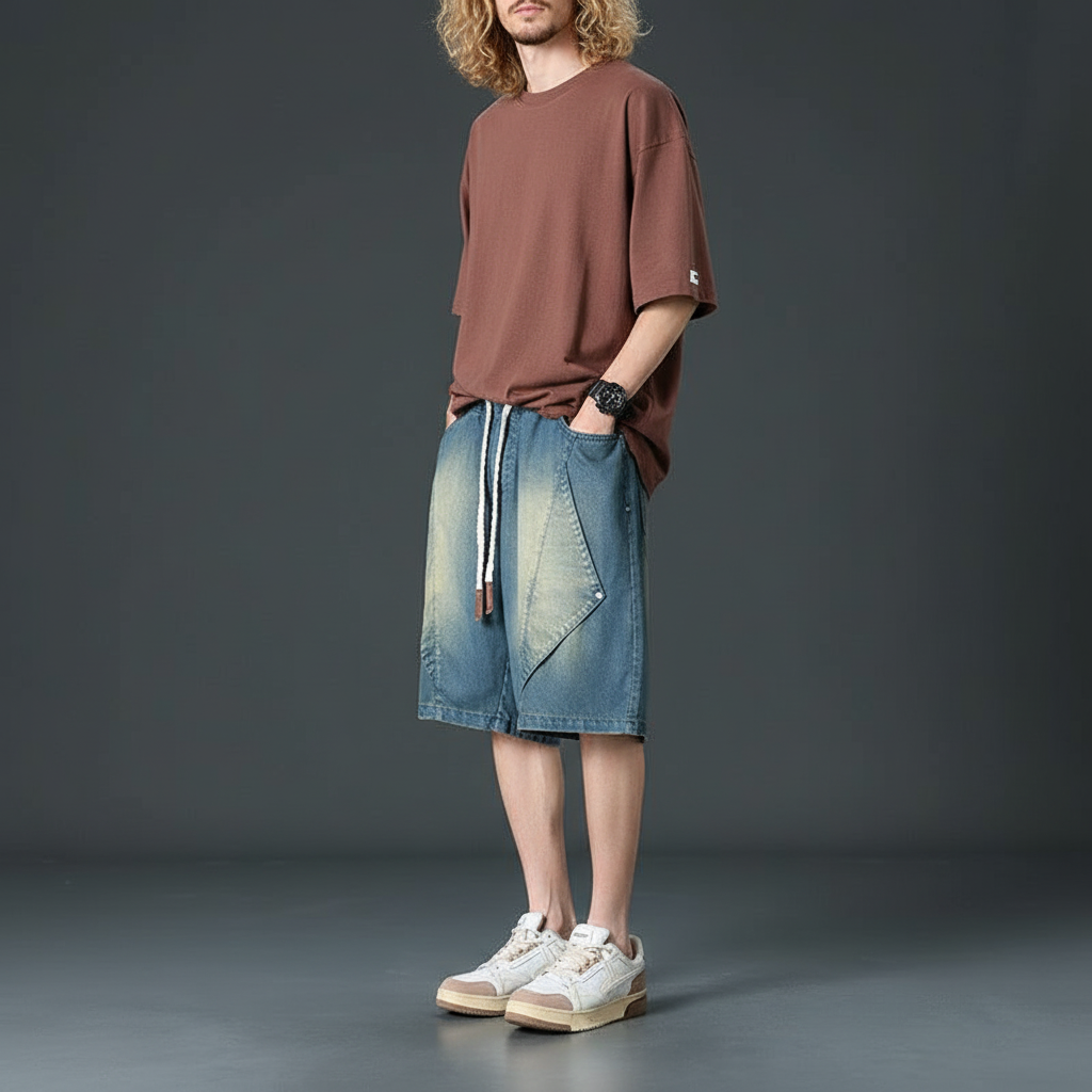 East End Cutout Denim Shorts