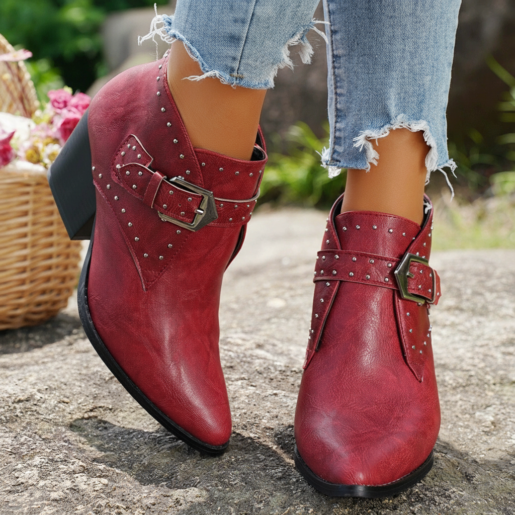 Avéra Western Buckle Boot Heels