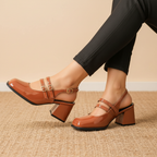 Penelope Buckle Rounded Heels