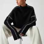 Ava Studio Cross Knit Turtleneck