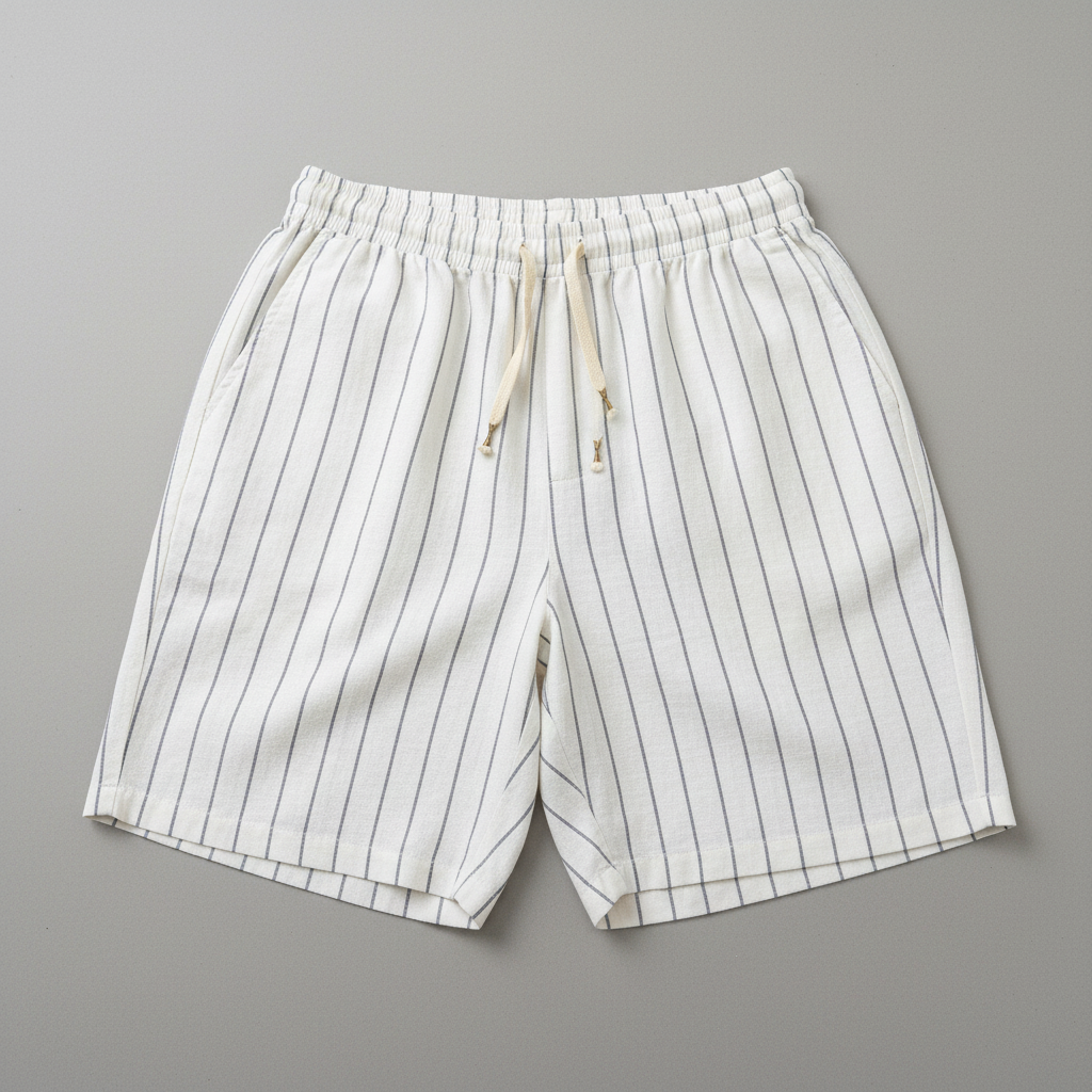 Luca Lombardi Striped Linen Shorts