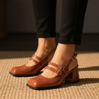 Penelope Buckle Rounded Heels