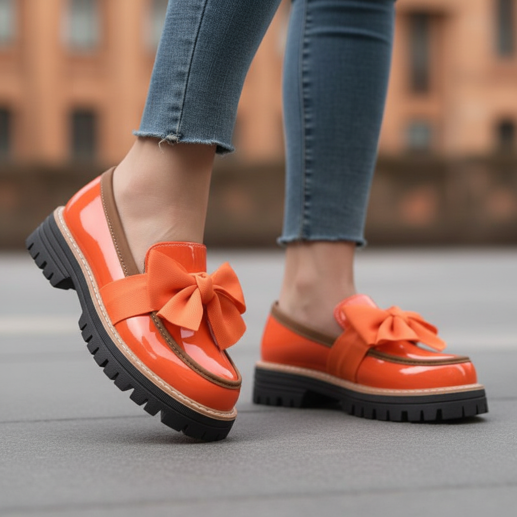Avéra Contrast Bow Loafers