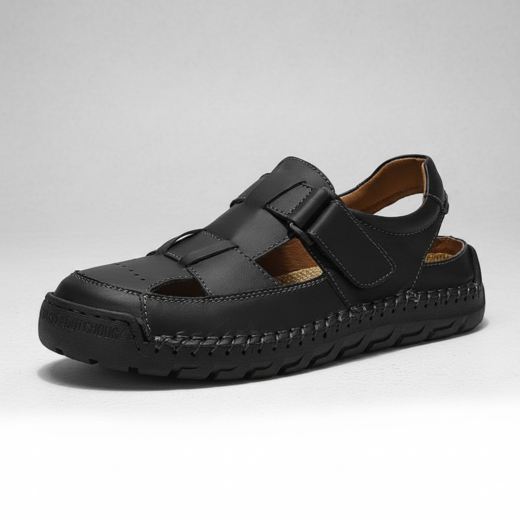 Santo Ridge Roman Cowhide Sandals