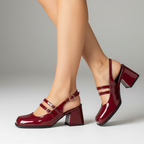 Penelope Buckle Rounded Heels