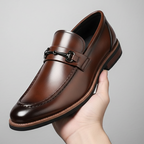 Jack Dean Iron Buckle Leather Dress Shoes