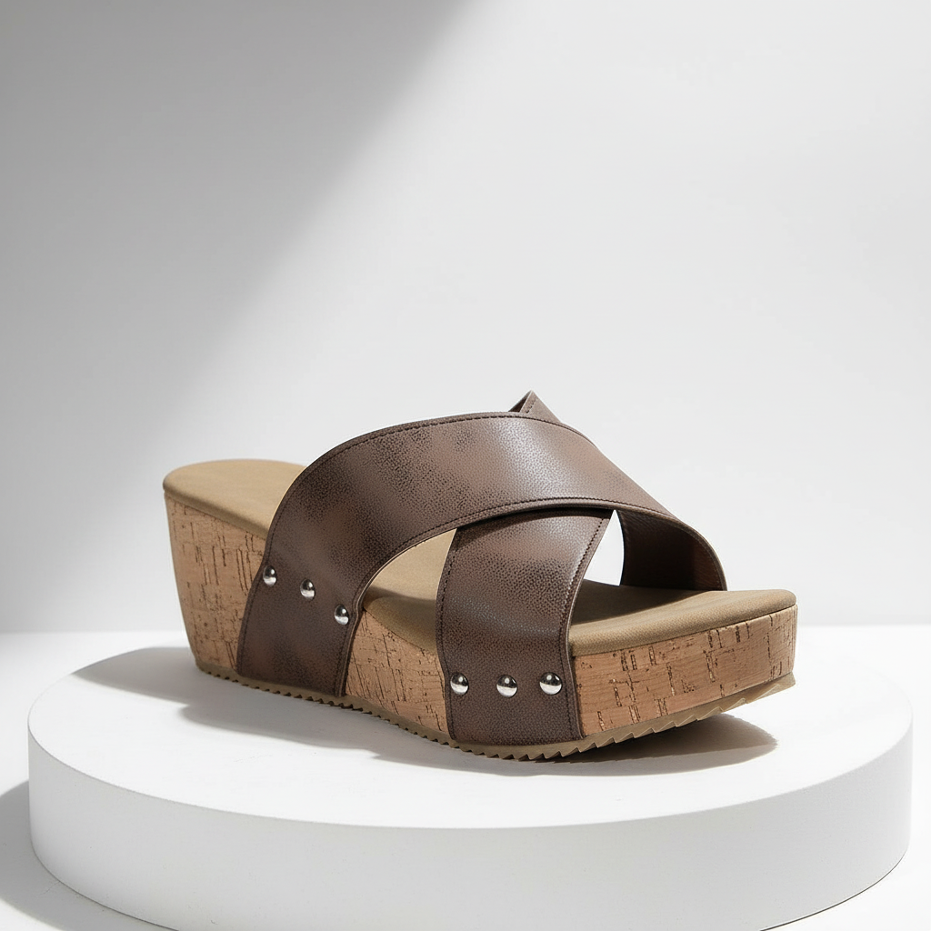 Avéra District Cross Wedge Sandals