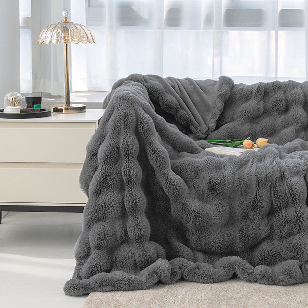 Toscana™ Rabbit Faux-Fur Blanket Throw