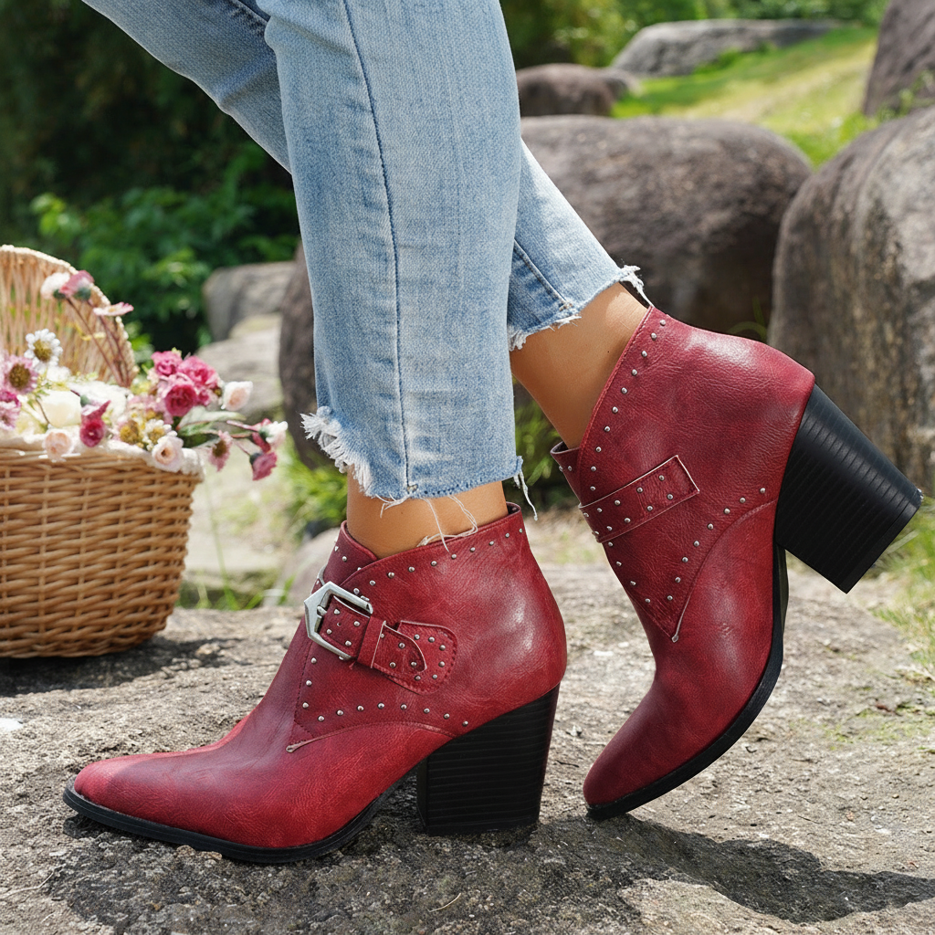 Avéra Western Buckle Boot Heels