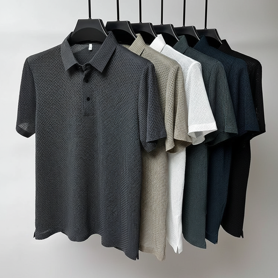 Alex Ford Icy Nylon Short-Sleeve Polo