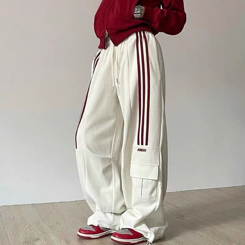 KATIES™ Y2K Stripes Cargo Wide Pants