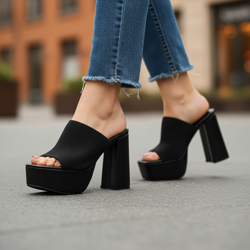 Avéra Knit Platform Heels