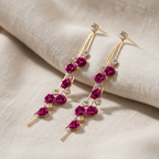 Adorá Dangling Rose Earrings