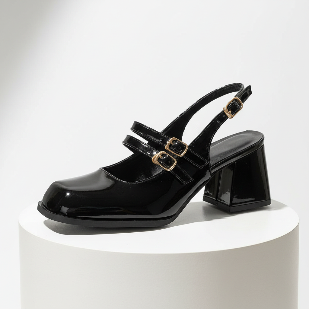 Penelope Buckle Rounded Heels