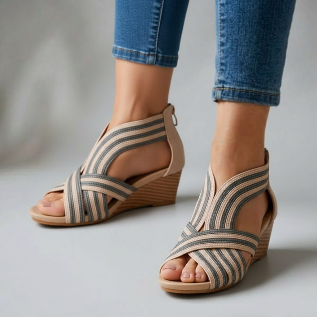 Avéra Italian Boho Wedge Sandals