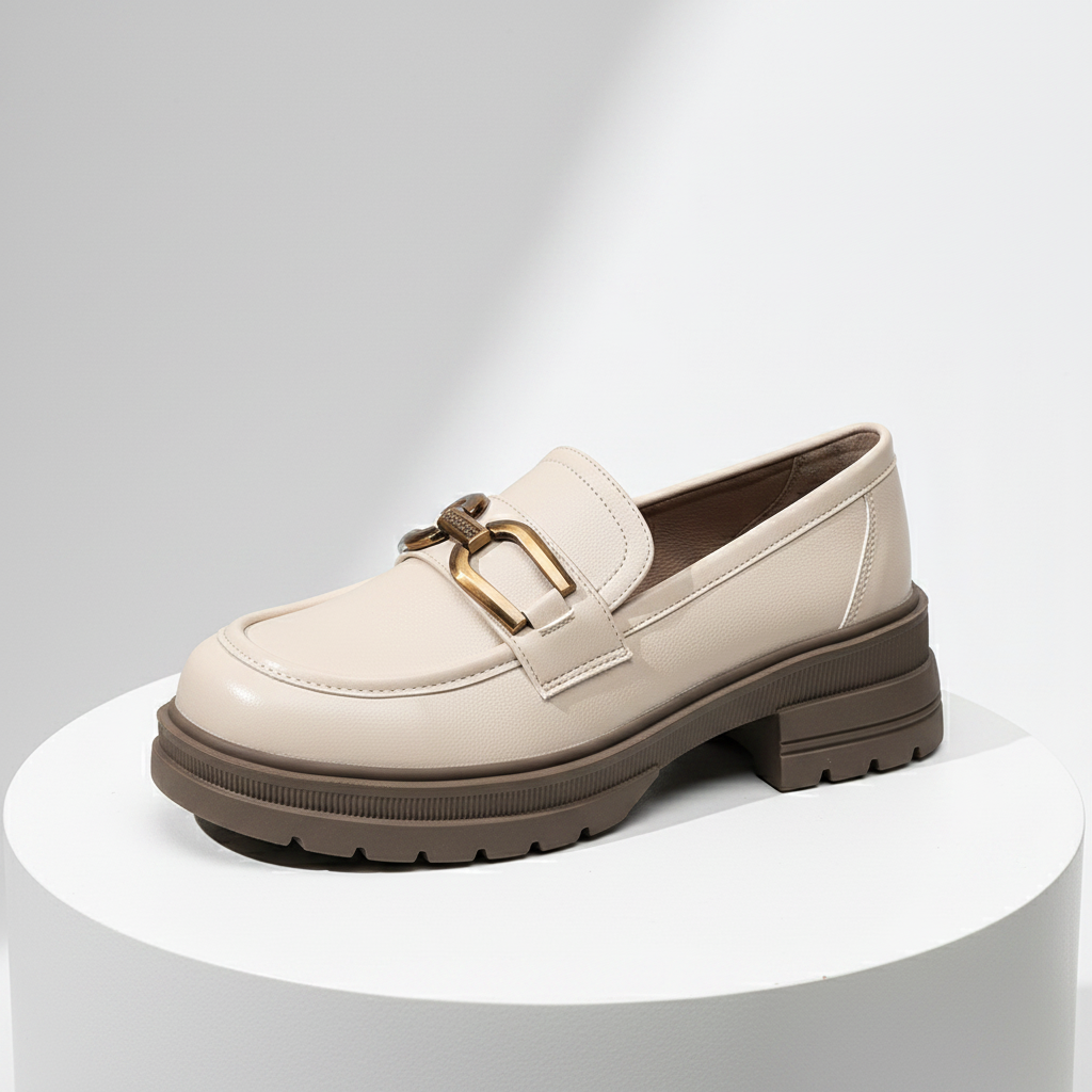 Penelope Golden Buckle Mary Jane Pump