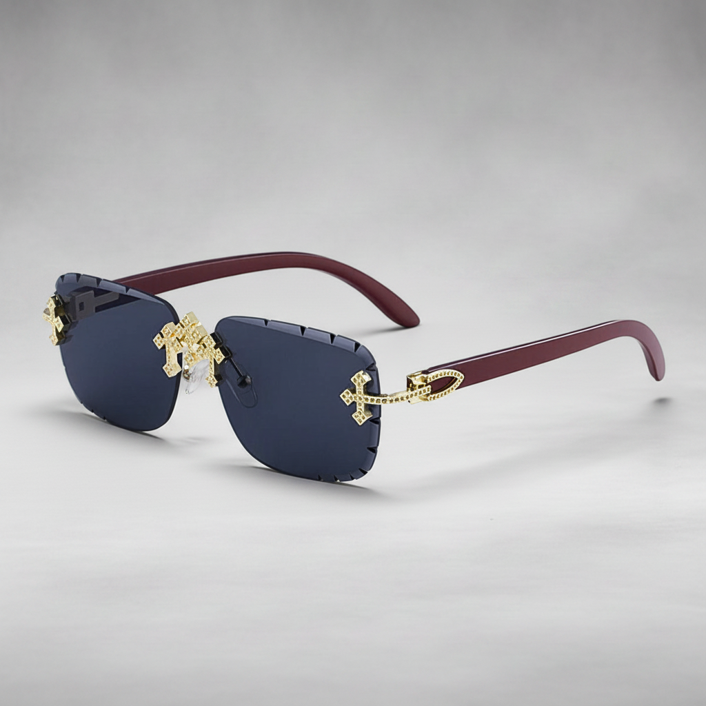 Saint Ridge Cross Rimless Shades