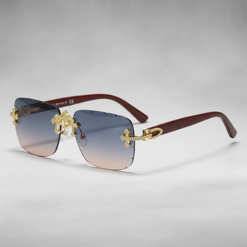 Saint Ridge Cross Rimless Shades