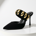 Penelope Rose Golden Belt Heels