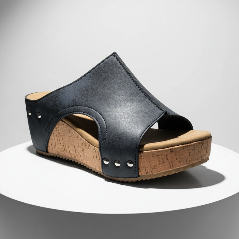 Penelope Bolted Wedge Sandals