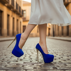 Ruth Rose Velvet Evening Heels