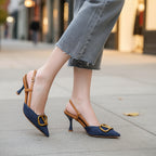 Ruth Rose Denim Slingbacks