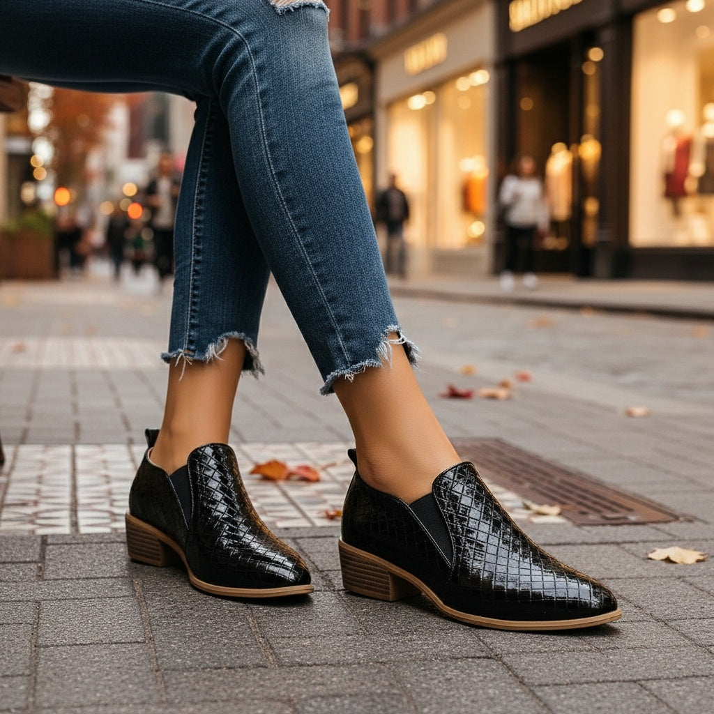 Avéra Croc Slip-On Block Heel